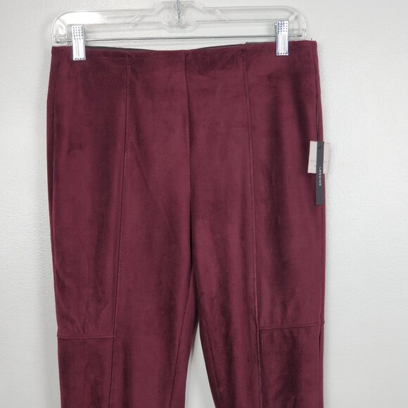 Worthington Maroon Berry Soft Brushed Faux Suede Leggings NEW NWT Size S - Picture 4 of 15